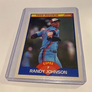 Randy Johnson 1989 RC Rookie Score Baseball Card # 645 Montreal Expos Vintage